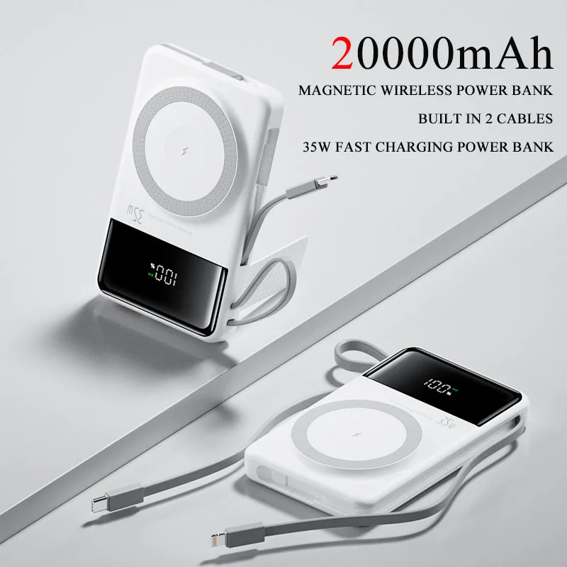20000mAh Power Bank Magnetic Wireless Charger Powerbank 35W Fast Charging External Battery Charger For iPhone 16 Xiaomi Samsung
20000mAh Power Bank Magnetic Wireless Charger Powerbank 35W Fast Charging External Battery Charger For iPhone 16 Xiaomi Samsung
