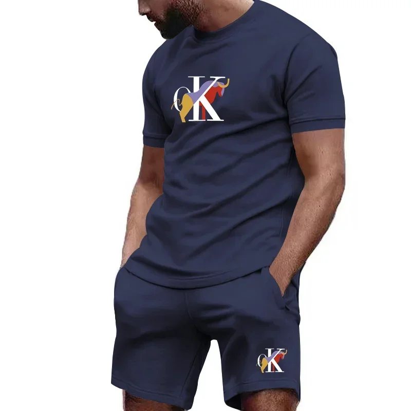 Spring/Summer Fashion Men's Casual Sports Short sleeve suit two-piece set T-shirt and pants men's wear Summer fashion
Spring/Summer Fashion Men's Casual Sports Short sleeve suit two-piece set T-shirt and pants men's wear Summer fashion