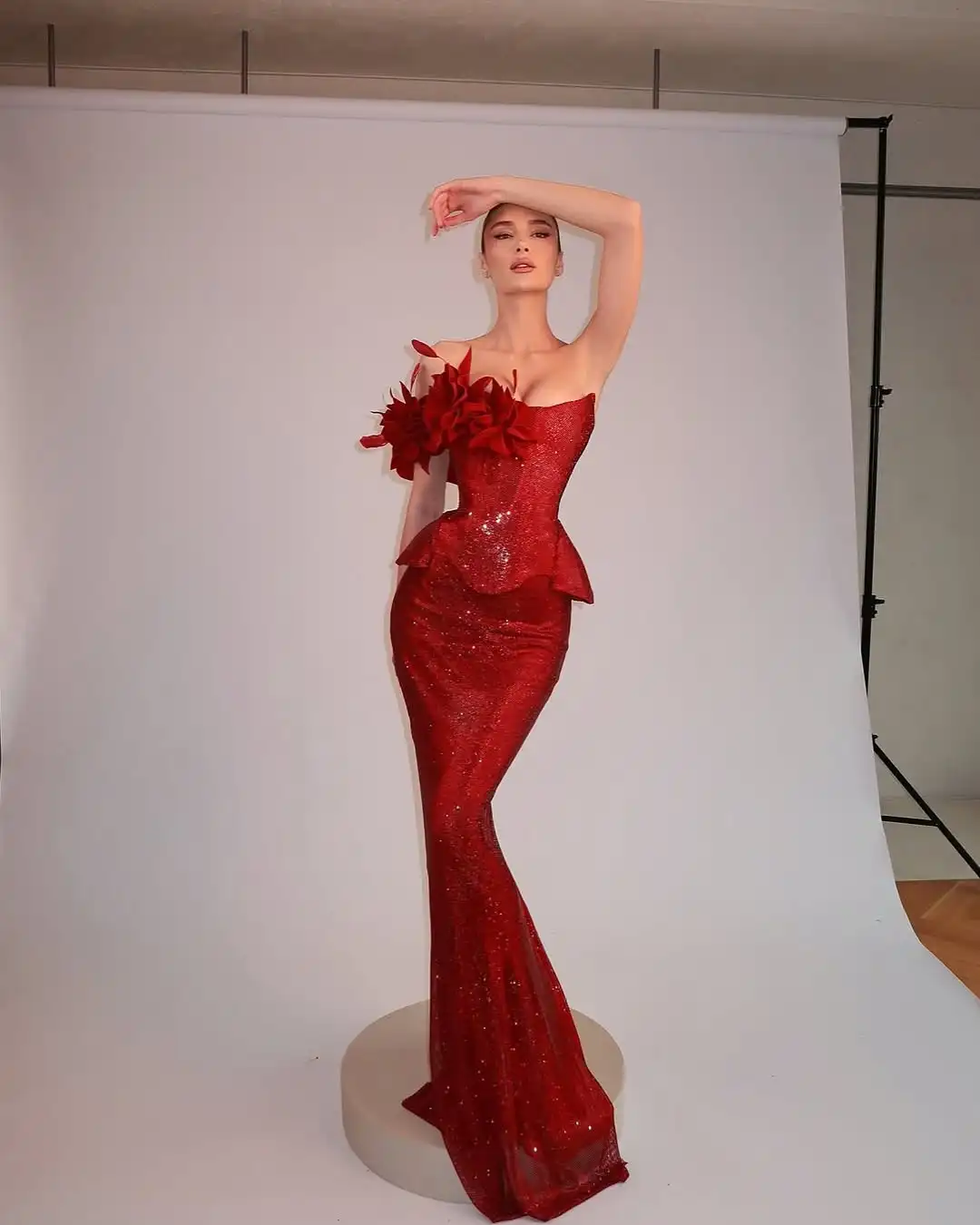 Customized Fashion Sequined Mermaid 3D Flowers Feathers Evening Dresses Delicate Cocktail Dress Custom Size Celebrity Gowns
Customized Fashion Sequined Mermaid 3D Flowers Feathers Evening Dresses Delicate Cocktail Dress Custom Size Celebrity Gowns