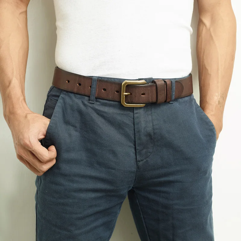 3.8CM Men's Copper Buckle Genuine Leather Top Layer Cowhide Belts,Handmade Vintage Casual Trendy Korean Version Man Jeans Belt
3.8CM Men's Copper Buckle Genuine Leather Top Layer Cowhide Belts,Handmade Vintage Casual Trendy Korean Version Man Jeans Belt