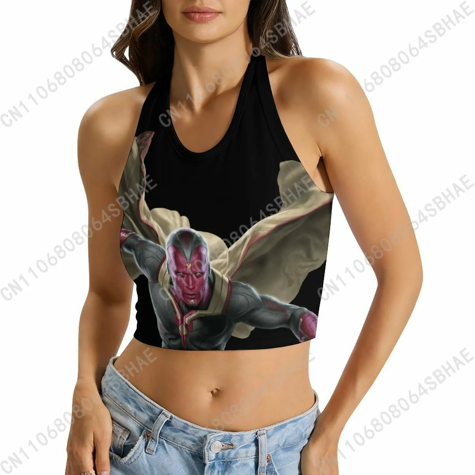 Marvel Vision Custom Photo Women's Halter Top Personalized Picture Tie Back Cami Upload Your Gift Wife Girlfriend Cosplay
Marvel Vision Custom Photo Women's Halter Top Personalized Picture Tie Back Cami Upload Your Gift Wife Girlfriend Cosplay