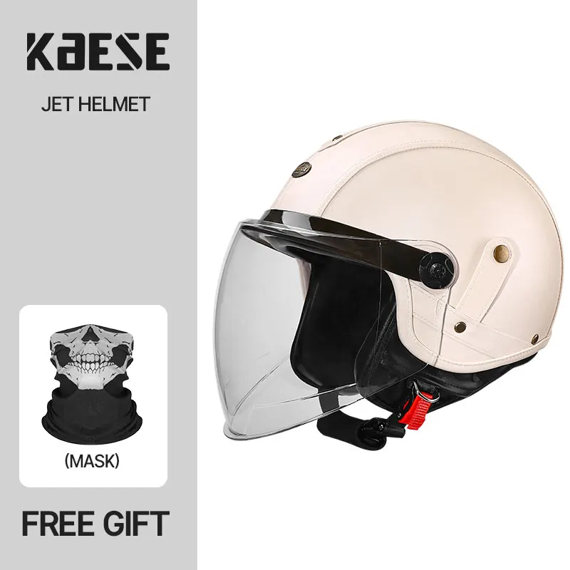Tailoring Exquisite Milky Leather 3/4 Open Face Motorcycle Helmet with Strong Composite Shell for Male FemaleAll-Weather Riding
Tailoring Exquisite Milky Leather 3/4 Open Face Motorcycle Helmet with Strong Composite Shell for Male FemaleAll-Weather Riding
