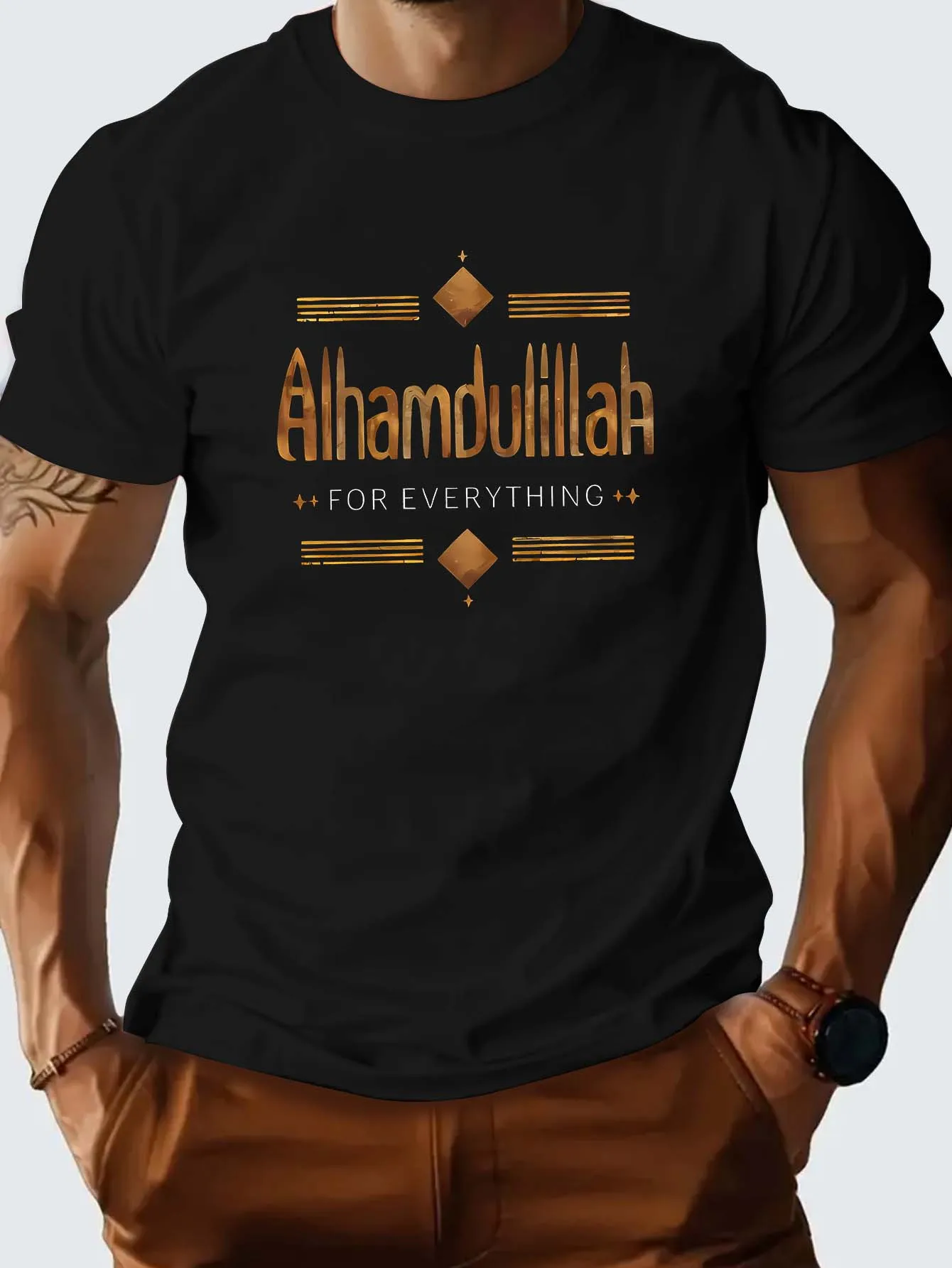 Alhamdulillah for Everything Graphic Print T-Shirt 100% Cotton O-Neck Short Sleeve Summer Casual Mens T-shirt Streetwear
Alhamdulillah for Everything Graphic Print T-Shirt 100% Cotton O-Neck Short Sleeve Summer Casual Mens T-shirt Streetwear
