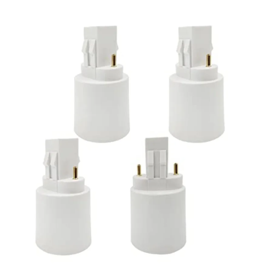 4pcs Gx23 to E26/E27 Lamp Base Holder Socket Adapter, Refinded Gx23 to E26/e27 Bulb Base Converter CFL PL-S PL-C Bulb Holder Co
4pcs Gx23 to E26/E27 Lamp Base Holder Socket Adapter, Refinded Gx23 to E26/e27 Bulb Base Converter CFL PL-S PL-C Bulb Holder Co