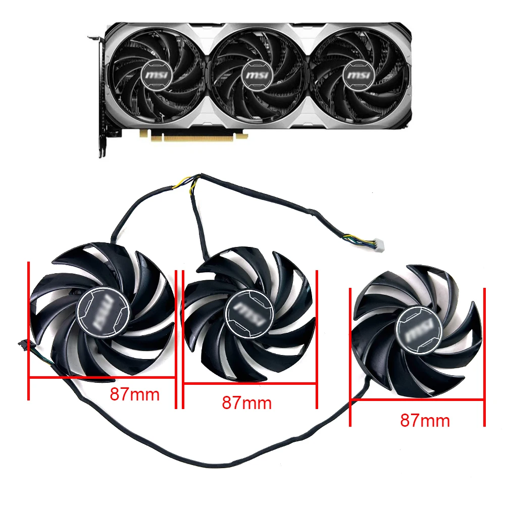 Cooling Fan 87mm 4PIN PLD09210S12HH GPU FAN For MSI GeForce RTX 4070 Ti 4070 4060 Ti 4060 VENTUS 3X VIDEO CARD FANS
Cooling Fan 87mm 4PIN PLD09210S12HH GPU FAN For MSI GeForce RTX 4070 Ti 4070 4060 Ti 4060 VENTUS 3X VIDEO CARD FANS