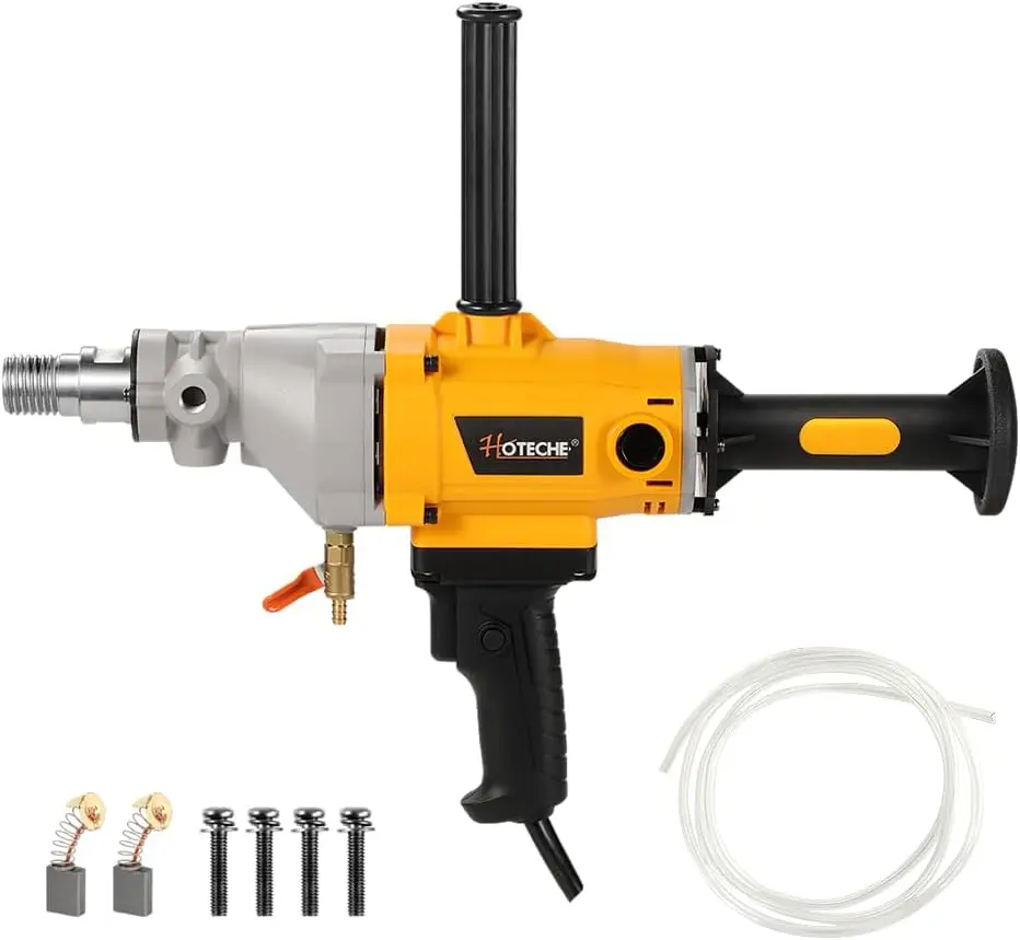 Diamond Core Drilling Machine 1700W Handheld Variable Speed Wet Dry Core Drilling Rig 1-1/4" Thread, 4.7" Max Drilling Capacity
Diamond Core Drilling Machine 1700W Handheld Variable Speed Wet Dry Core Drilling Rig 1-1/4" Thread, 4.7" Max Drilling Capacity