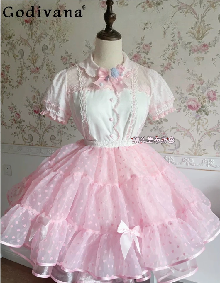 Original Lolita Pink Crinoline 2026 Spring and Summer New Japanese Style Cute Girl's Sweet Bow Mesh Skirts Petticoat for Women
Original Lolita Pink Crinoline 2026 Spring and Summer New Japanese Style Cute Girl's Sweet Bow Mesh Skirts Petticoat for Women