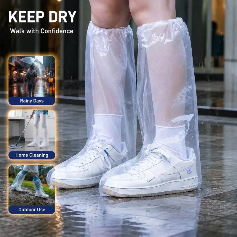 Disposable PE Rain Boot Covers Thickened Extra Tall Knee-high Oversleeve Waterproof Wearproof Straight Tube Protective Foot
Disposable PE Rain Boot Covers Thickened Extra Tall Knee-high Oversleeve Waterproof Wearproof Straight Tube Protective Foot