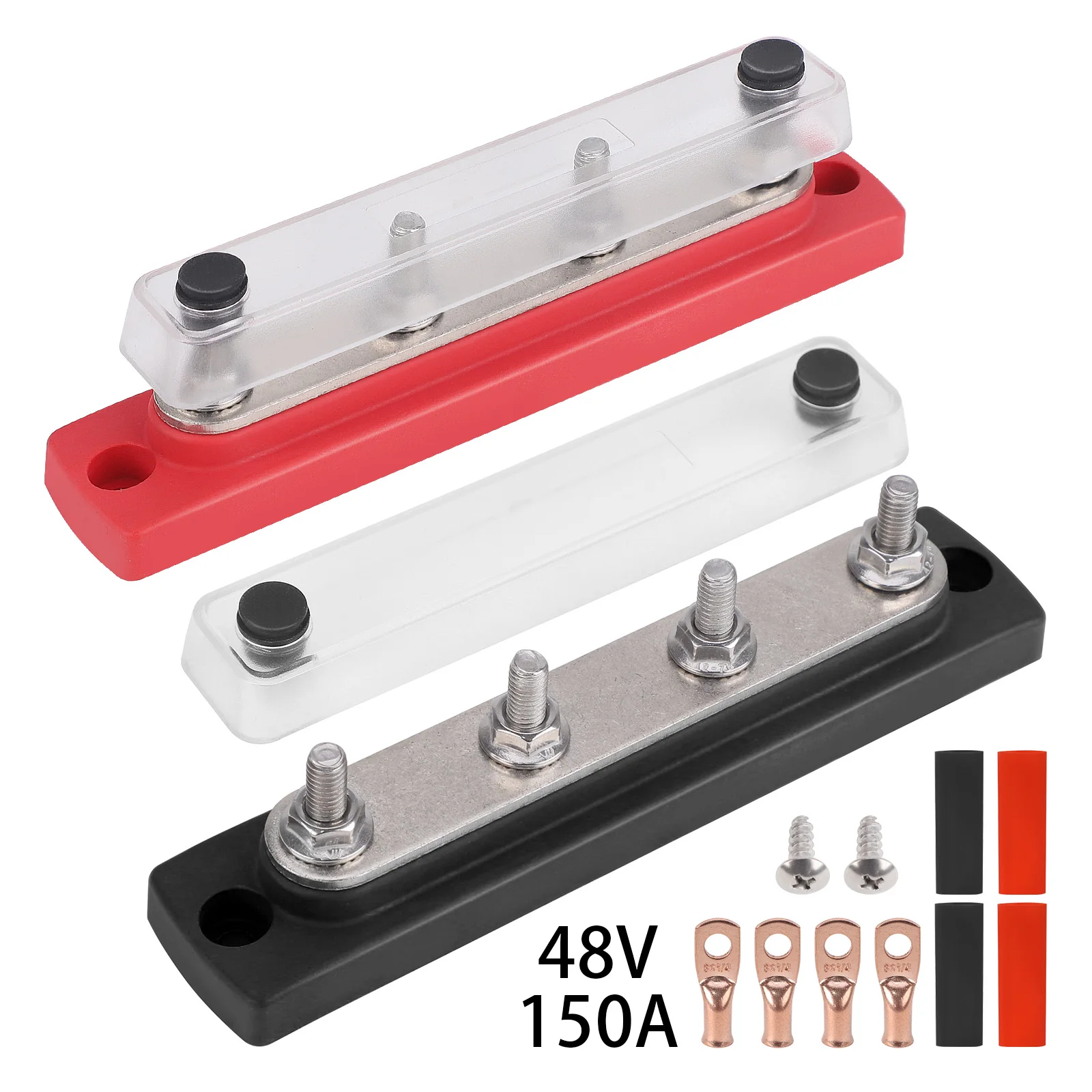 Red Black M6 Terminal Studs 150A 4Way 6Way Power Distribution Block For EV 48V Battery Terminal Distribution Block Copper Alloy
Red Black M6 Terminal Studs 150A 4Way 6Way Power Distribution Block For EV 48V Battery Terminal Distribution Block Copper Alloy