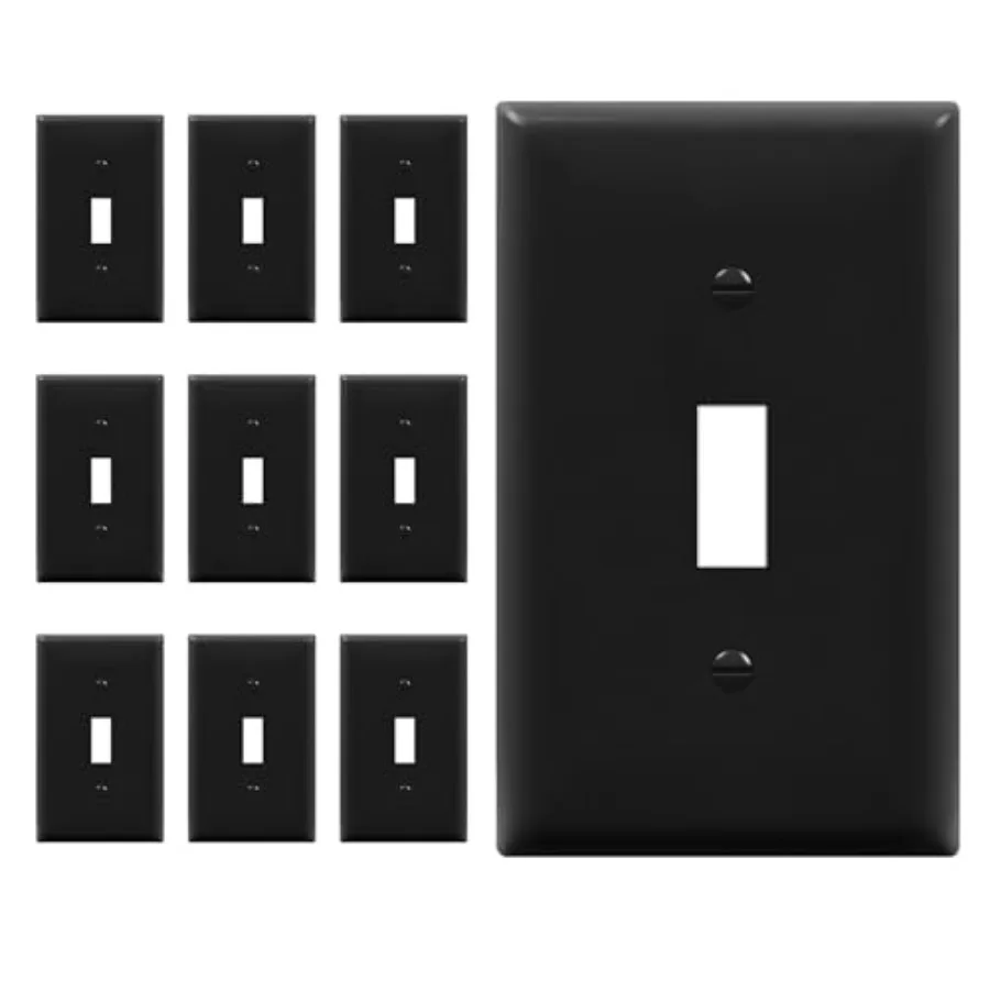 Toggle Light Switch Wall Plate, Gloss Finish, Standard Size 1-Gang 4.50" x 2.76", Unbreakable Polycarbonate Thermoplastic, 8811
Toggle Light Switch Wall Plate, Gloss Finish, Standard Size 1-Gang 4.50" x 2.76", Unbreakable Polycarbonate Thermoplastic, 8811