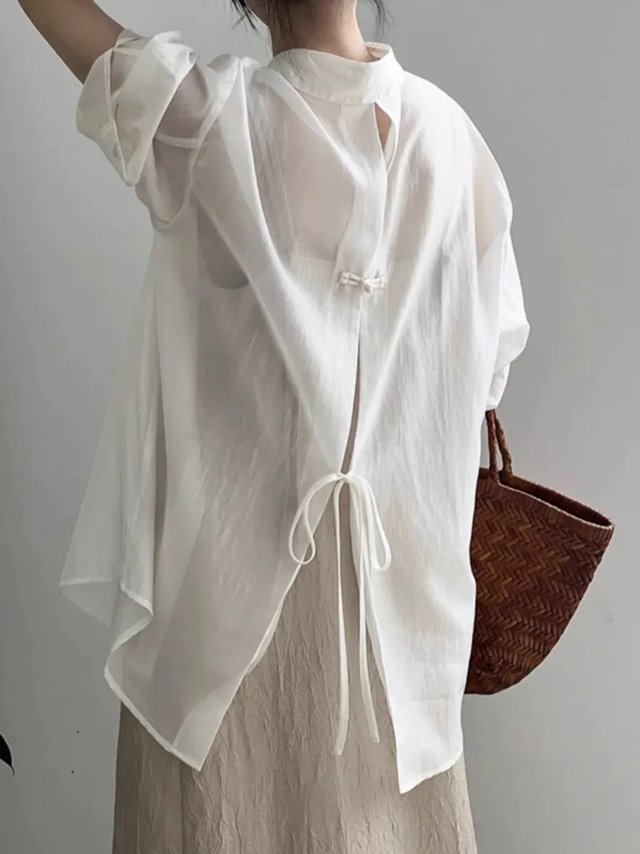 Легкая женская рубашка, летняя мода, с разрезом сзади, на пуговицах, отпуск, верхнее пальто, корейский свободный крой с длинным рукавом
Легкая женская рубашка, летняя мода, с разрезом сзади, на пуговицах, отпуск, верхнее пальто, корейский свободный крой с длинным рукавом