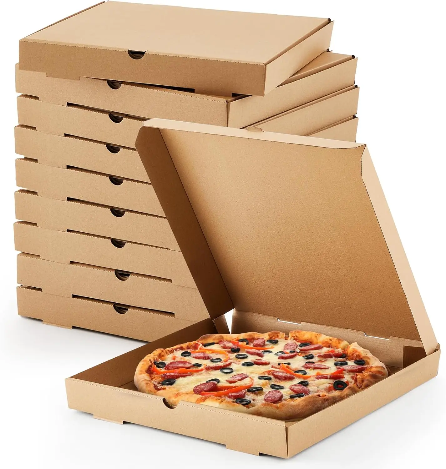 16 Inch Corrugated Pizza Boxes 10 Pcs, Grease Resistant Kraft Takeout Containers for Cake, Cookies, Food and Crafts
16 Inch Corrugated Pizza Boxes 10 Pcs, Grease Resistant Kraft Takeout Containers for Cake, Cookies, Food and Crafts