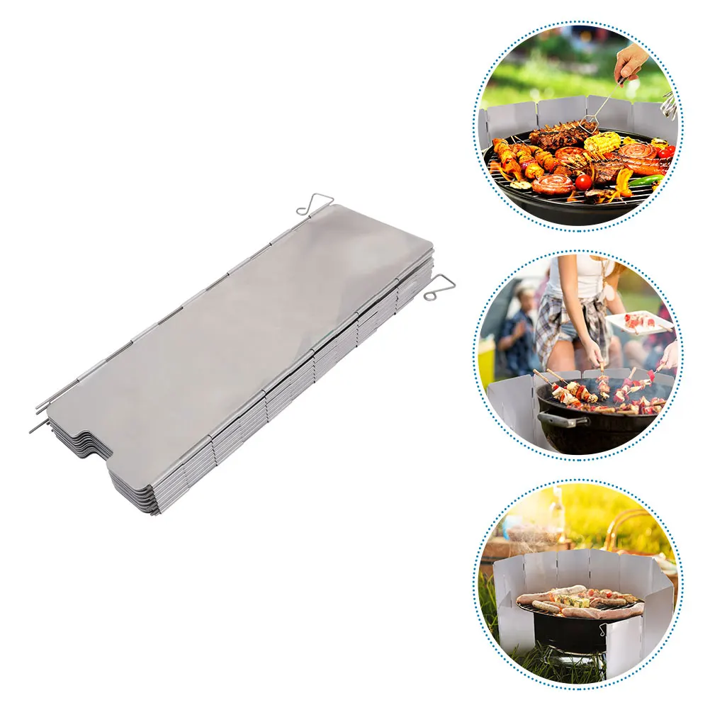 Aluminum Alloy Folding Windshield For Camping Outdoor Stove Bbq Windscreen Built-In Plunger Durable Corrosion Resistant 
Aluminum Alloy Folding Windshield For Camping Outdoor Stove Bbq Windscreen Built-In Plunger Durable Corrosion Resistant
