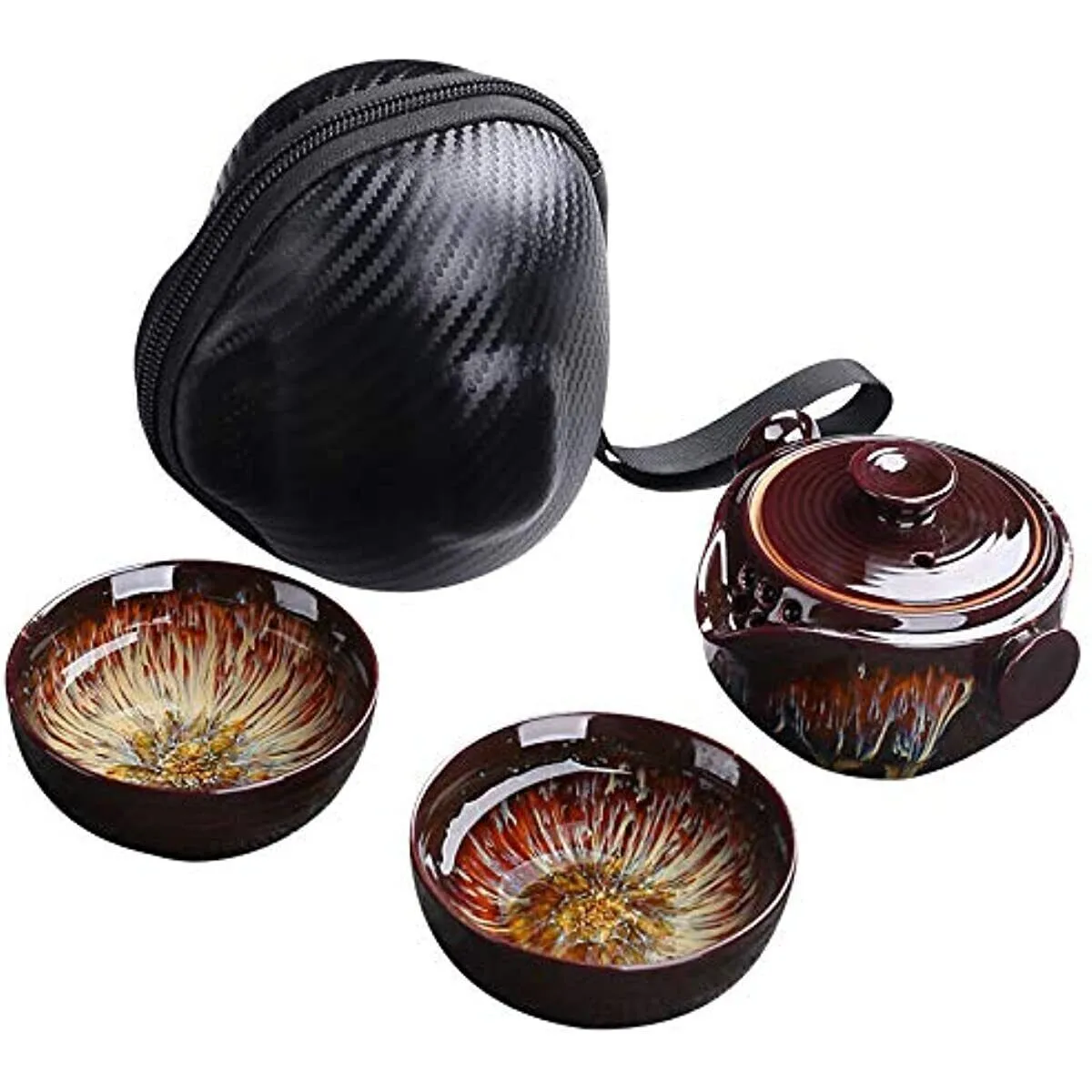 Chinese Portable Kung Fu Tea Set Storage Bag Teapot Cups Jianzhan Drinking Tool
Chinese Portable Kung Fu Tea Set Storage Bag Teapot Cups Jianzhan Drinking Tool