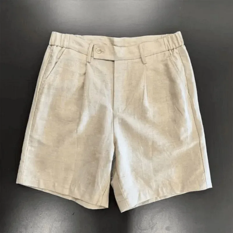 Men Old Money Style Linen Elastic Waist Button Five Point Shorts Summer Thin Business Commute Casual Pants
Men Old Money Style Linen Elastic Waist Button Five Point Shorts Summer Thin Business Commute Casual Pants
