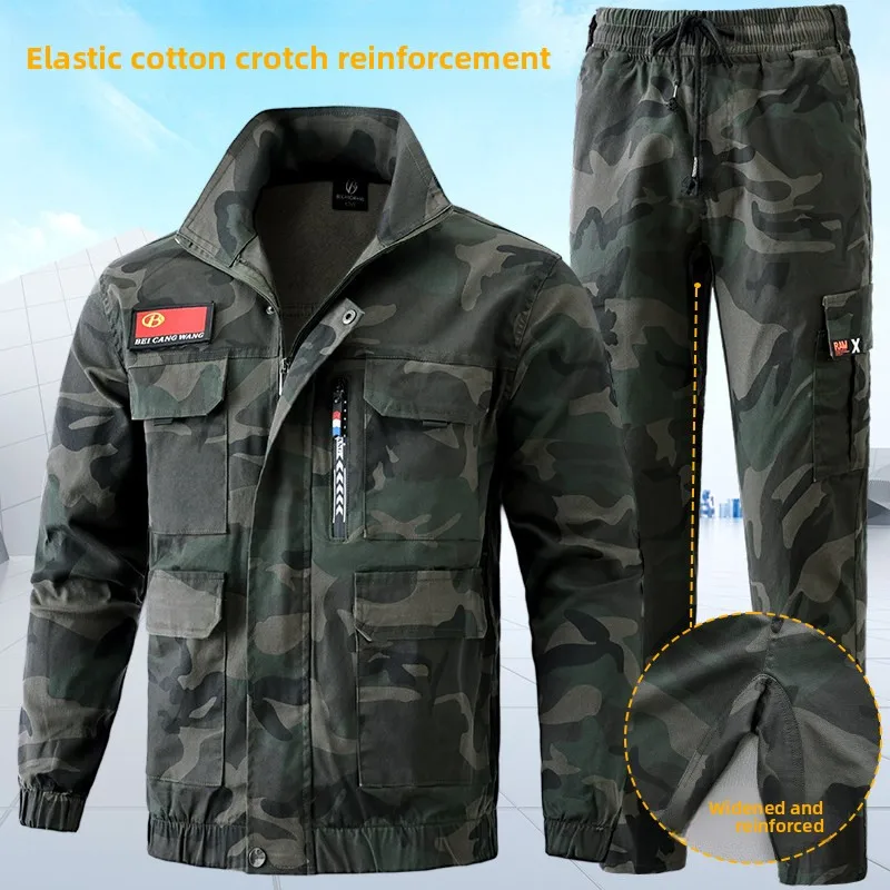 Spring Autumn Pure Cotton Elastic Camouflage Workwear Set Thickened Wear Resistant Automotive Repair Welding Protect...
Spring Autumn Pure Cotton Elastic Camouflage Workwear Set Thickened Wear Resistant Automotive Repair Welding Protect...