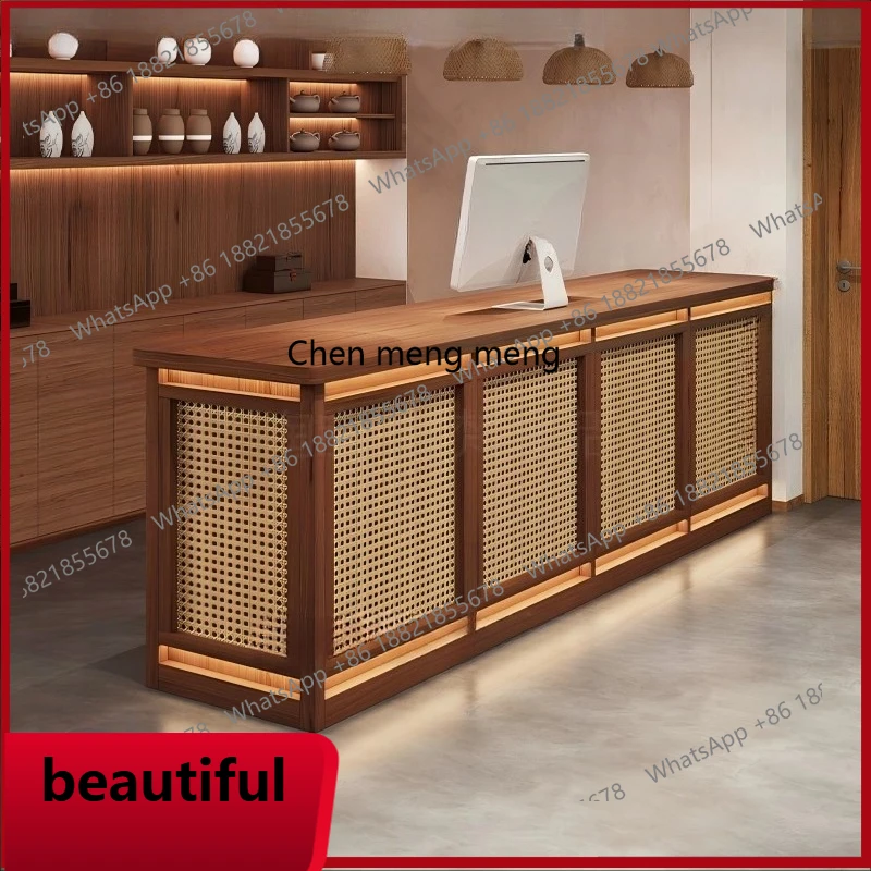 X Clothing shop, beauty salon checkout page Health center counter rattan, reception desk
X Clothing shop, beauty salon checkout page Health center counter rattan, reception desk