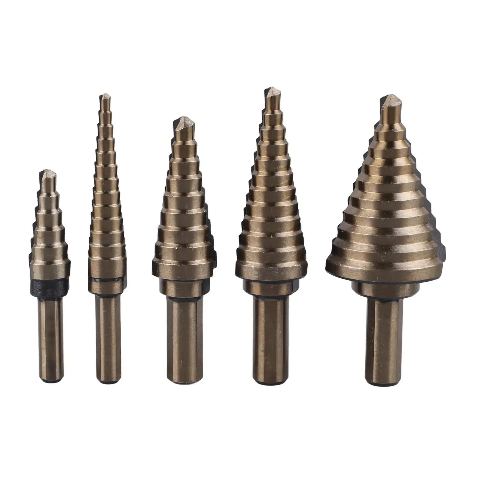 Set Step Drill Bit Carbide Multi-Purpose 3/16 to 1-3/8 Inch Cone Design for wood Metal Plastic
Set Step Drill Bit Carbide Multi-Purpose 3/16 to 1-3/8 Inch Cone Design for wood Metal Plastic