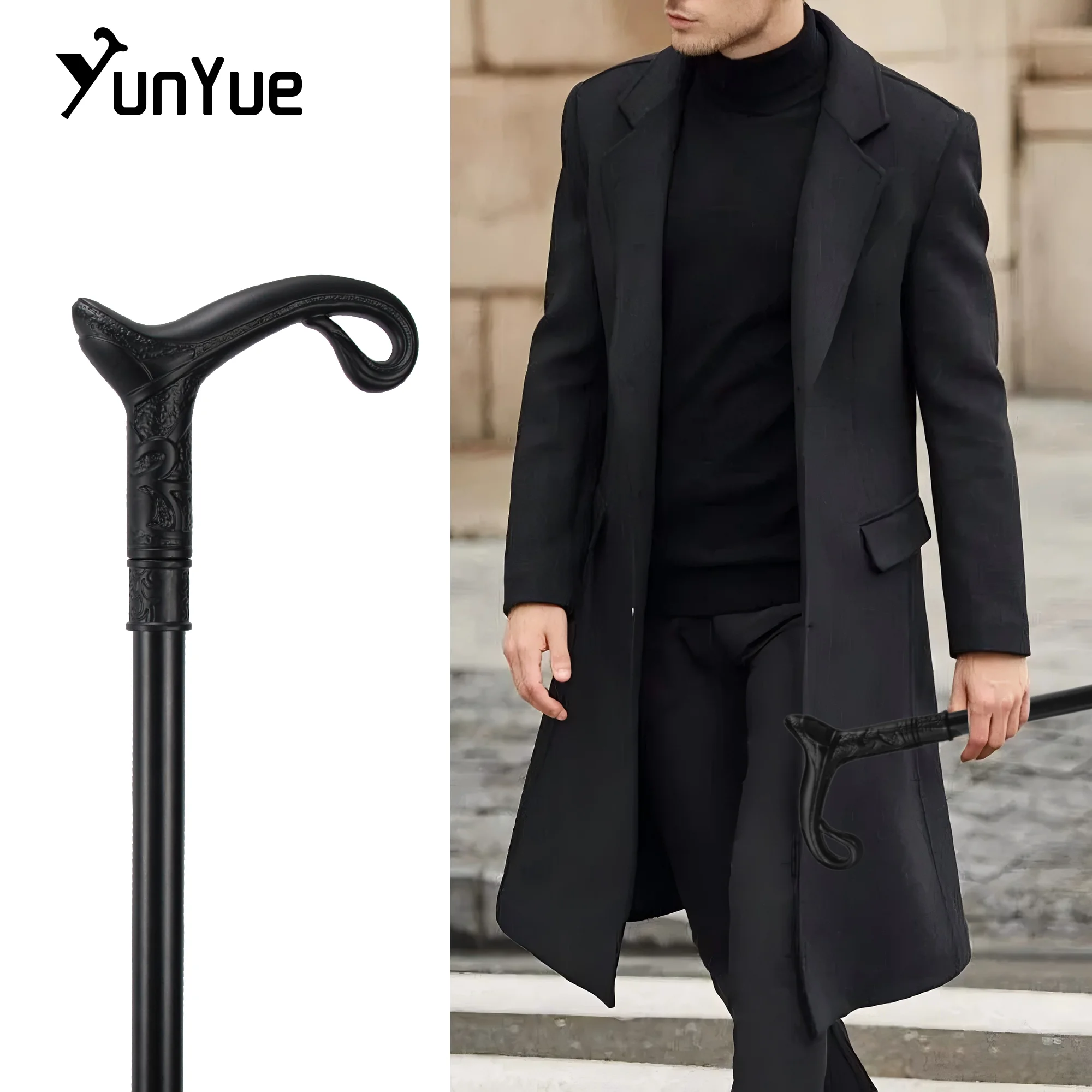 Matte Black Curve Line Type Walking Cane Lady Fashion Decorative Walking Stick Gentleman Vintage Elegant Cane Cosplay Props 93cm
Matte Black Curve Line Type Walking Cane Lady Fashion Decorative Walking Stick Gentleman Vintage Elegant Cane Cosplay Props 93cm