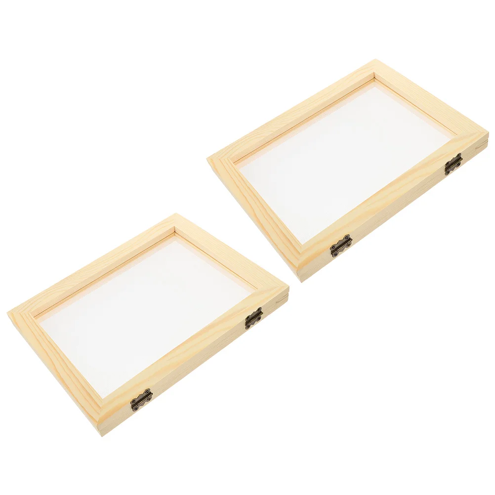 2Pcs Paper Making Mold Paper Making Screen DIY Making Paper Frame Paper Making DIY Mold (Random Style Hinge)
2Pcs Paper Making Mold Paper Making Screen DIY Making Paper Frame Paper Making DIY Mold (Random Style Hinge)