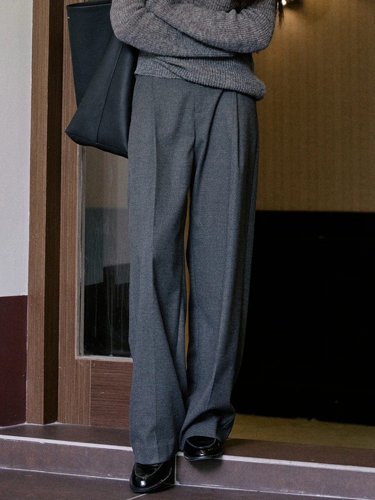 Jicouture Casual Straight Leg Pants Women's Autumn Winter Versatile Commute Slimming Leisure Trousers High Waist Polyester Fiber
Jicouture Casual Straight Leg Pants Women's Autumn Winter Versatile Commute Slimming Leisure Trousers High Waist Polyester Fiber