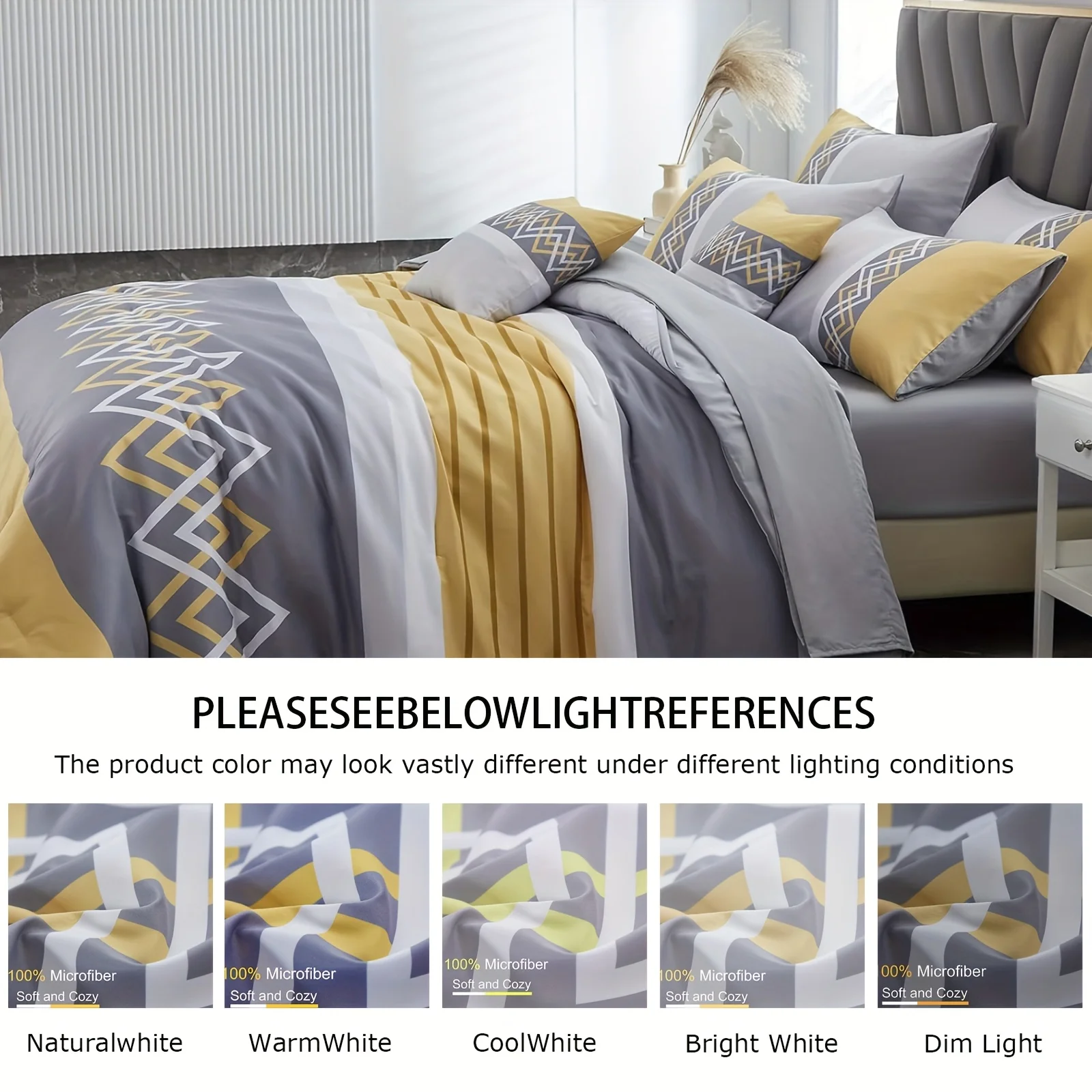 6pcs Multi-Colored Patchwork Stripes Comforter Sets, Full/Queen/King Size Bed In A Bag, Soft Microfiber Lightweight Bedding Set
6pcs Multi-Colored Patchwork Stripes Comforter Sets, Full/Queen/King Size Bed In A Bag, Soft Microfiber Lightweight Bedding Set