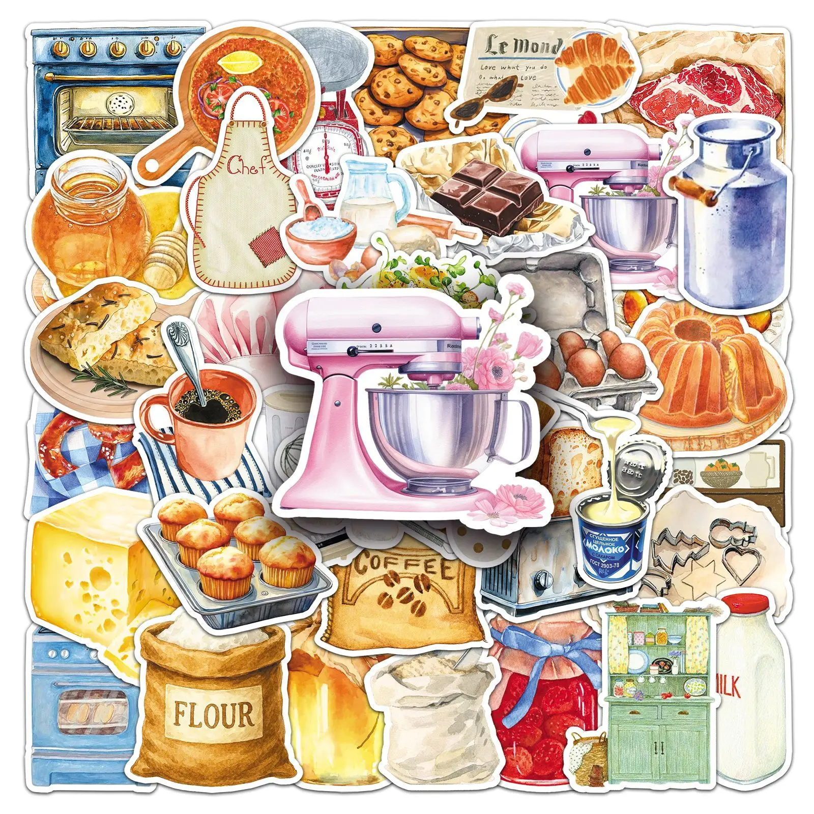 50PCS Baking Time Retro Dessert Kitchenware Cartoon Fun Graffiti Stickers Creative Decoration Stationery Box Water Cup Decal Toy
50PCS Baking Time Retro Dessert Kitchenware Cartoon Fun Graffiti Stickers Creative Decoration Stationery Box Water Cup Decal Toy