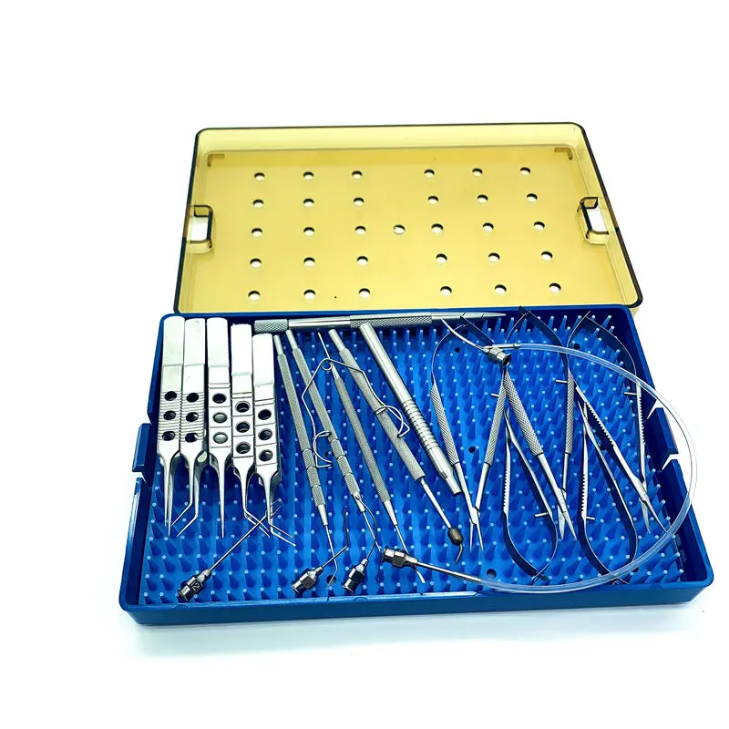 21pcs Stainless Steel Cataract Ophthalmic Instrument With Silicone Sterilization Box
21pcs Stainless Steel Cataract Ophthalmic Instrument With Silicone Sterilization Box