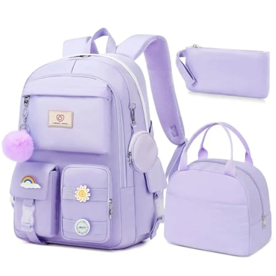 School Backpack For Girls - 6pcs Cute Girls Backpack With Lunch Box Set For Teens Women College Middle High School - 18″ School
School Backpack For Girls - 6pcs Cute Girls Backpack With Lunch Box Set For Teens Women College Middle High School - 18″ School
