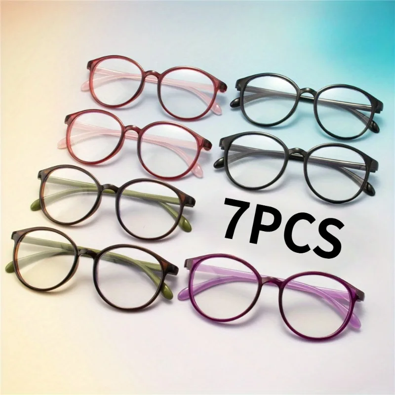 7PCS New Round Reading Glasses for Women Showing Youthfulness with Large Frames and For Men Suitable for Both Men and Women
7PCS New Round Reading Glasses for Women Showing Youthfulness with Large Frames and For Men Suitable for Both Men and Women