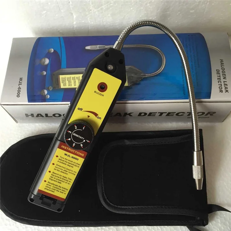 WJL-6000 Детектор утечки фреона Галогенный детектор утечек Хладагент Газ HVAC Кондиционер R22 R410A R134A Тестер Инструмент обнаружения
WJL-6000 Детектор утечки фреона Галогенный детектор утечек Хладагент Газ HVAC Кондиционер R22 R410A R134A Тестер Инструмент обнаружения