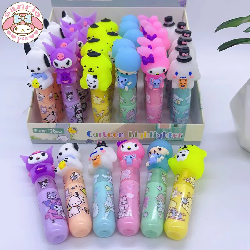 Sanrio 18/36pcs Multi-color Marker Cute Cartoon Mini Fluorescent Pen Creative Students Draw Key Paint Marker Pen Stationery Gift
Sanrio 18/36pcs Multi-color Marker Cute Cartoon Mini Fluorescent Pen Creative Students Draw Key Paint Marker Pen Stationery Gift