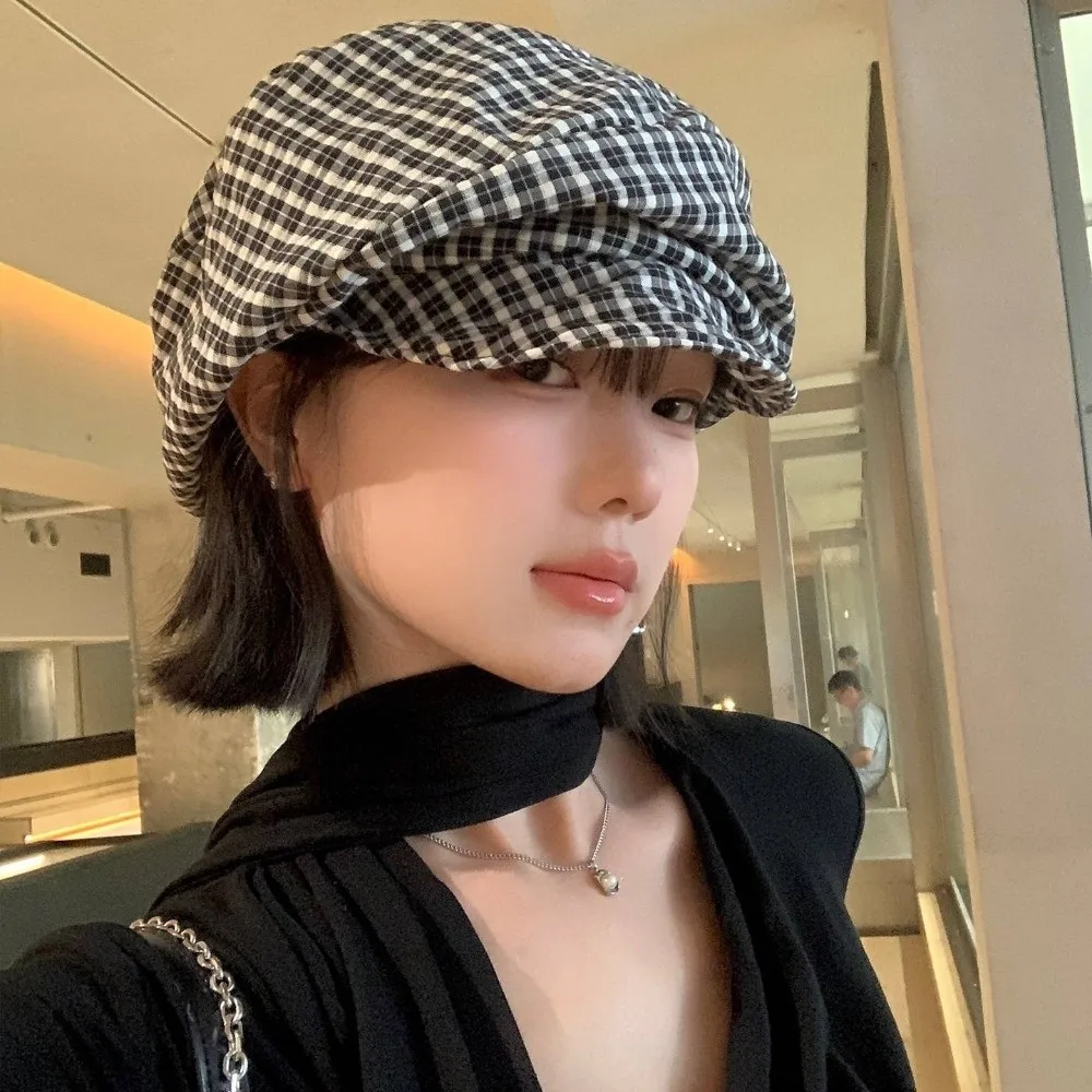 Retro Vintage Y2k Plaid Beret Japanese Soft Brim Octagonal Cap Cloud Artist Newsboy Cap Girls
Retro Vintage Y2k Plaid Beret Japanese Soft Brim Octagonal Cap Cloud Artist Newsboy Cap Girls