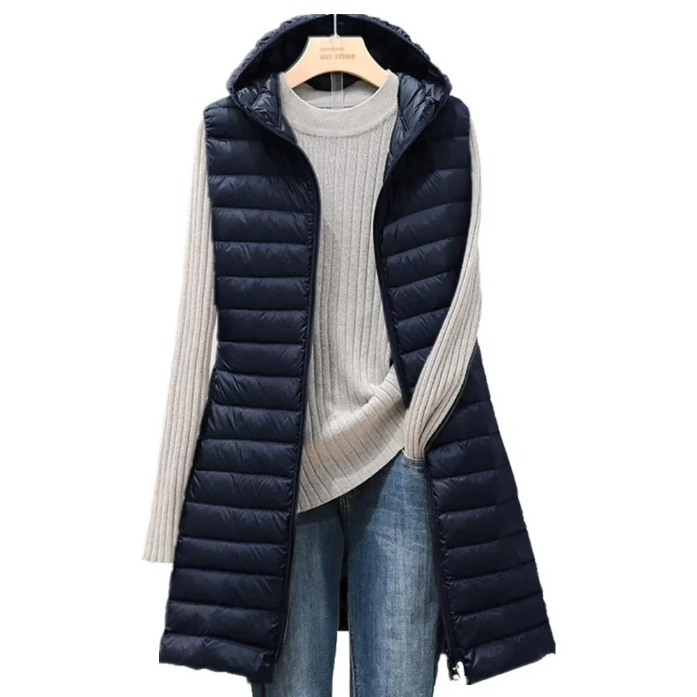 New Female Autumn and Winter Medium Long Hooded Light Down Padded Jacket Waistcoat Cotton Vest
New Female Autumn and Winter Medium Long Hooded Light Down Padded Jacket Waistcoat Cotton Vest