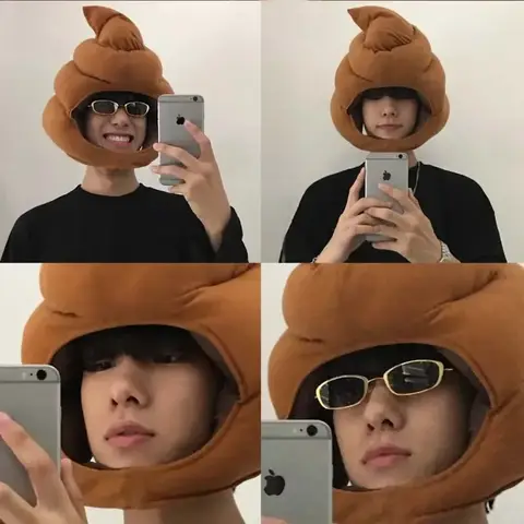Funny Cartoon Cap Creative Poop Hood Comfortable Bonnets for Women Men Kids Brown Hats Warm Breathable Beanie Beanies for Men