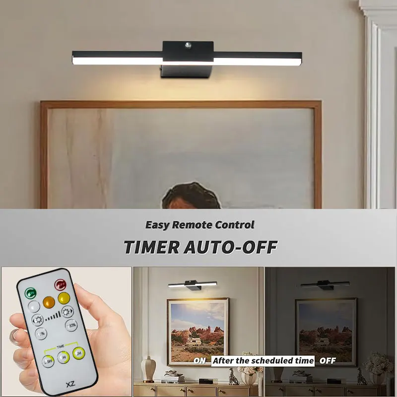 Wireless 6000mAh Picture Lights for Wall USB 3CCT Battery Operated Rechargeable Wall Lamps Dimmable Touch Switch Wall Sconce
Wireless 6000mAh Picture Lights for Wall USB 3CCT Battery Operated Rechargeable Wall Lamps Dimmable Touch Switch Wall Sconce
