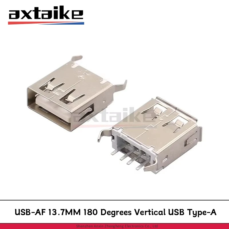 10PCS USB-AF 13.7MM 180 Degrees Vertical USB Type A Female Socket 4Pin USB Data Interface Sides Of The Curved Needle USB-A 2.0
10PCS USB-AF 13.7MM 180 Degrees Vertical USB Type A Female Socket 4Pin USB Data Interface Sides Of The Curved Needle USB-A 2.0