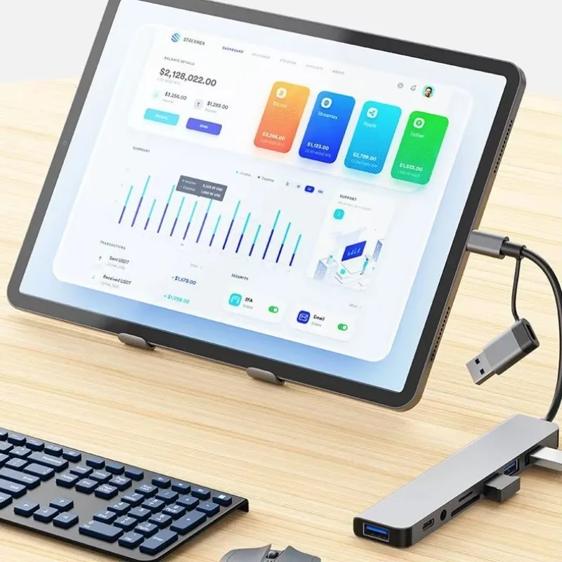 Multi-function docking station type-c eight-in-one, double-head docking station, notebook computer multi-function multi-interfac
Multi-function docking station type-c eight-in-one, double-head docking station, notebook computer multi-function multi-interfac