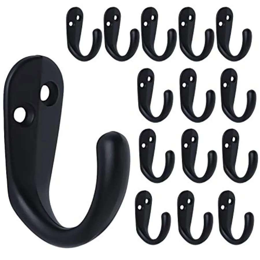 15PCS Coat Hooks Wall Mounted Single Prong Robe Hook for Hanging Towel Hooks with 30 Screws for Bags, Hat, Cap, Scarf, Cup
15PCS Coat Hooks Wall Mounted Single Prong Robe Hook for Hanging Towel Hooks with 30 Screws for Bags, Hat, Cap, Scarf, Cup