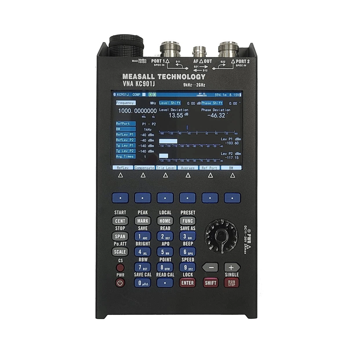 KC901J Vector Network Analyzer 2GHz Handheld Antenna Analyzer Spectrum Signal Source Field Strength Fault Location
KC901J Vector Network Analyzer 2GHz Handheld Antenna Analyzer Spectrum Signal Source Field Strength Fault Location