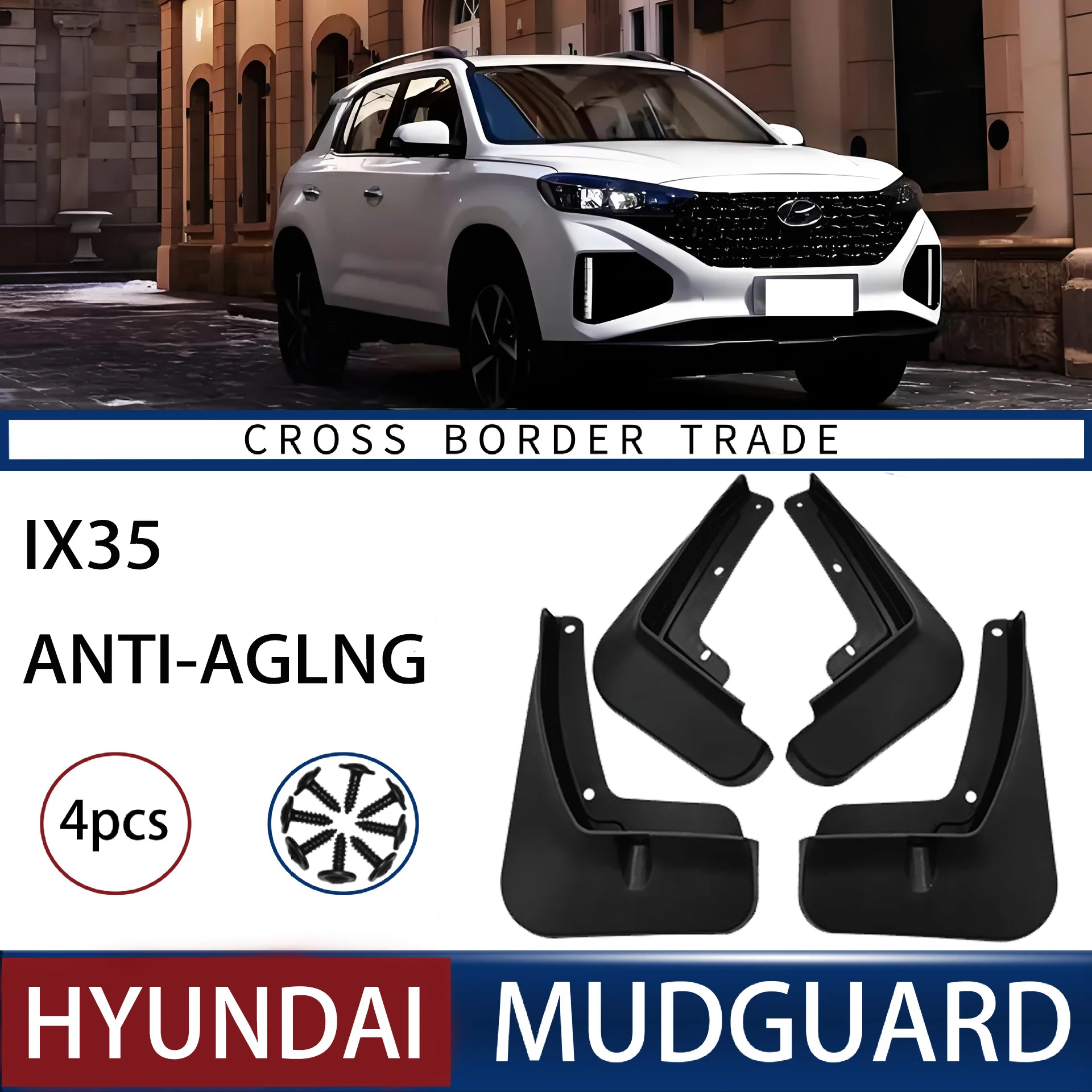 FOR HYUNDAI IX35 2021 Car Molded Mud Flaps Splash Guards Mudguards Front Rear Styling Front Rear Car Accessories
FOR HYUNDAI IX35 2021 Car Molded Mud Flaps Splash Guards Mudguards Front Rear Styling Front Rear Car Accessories