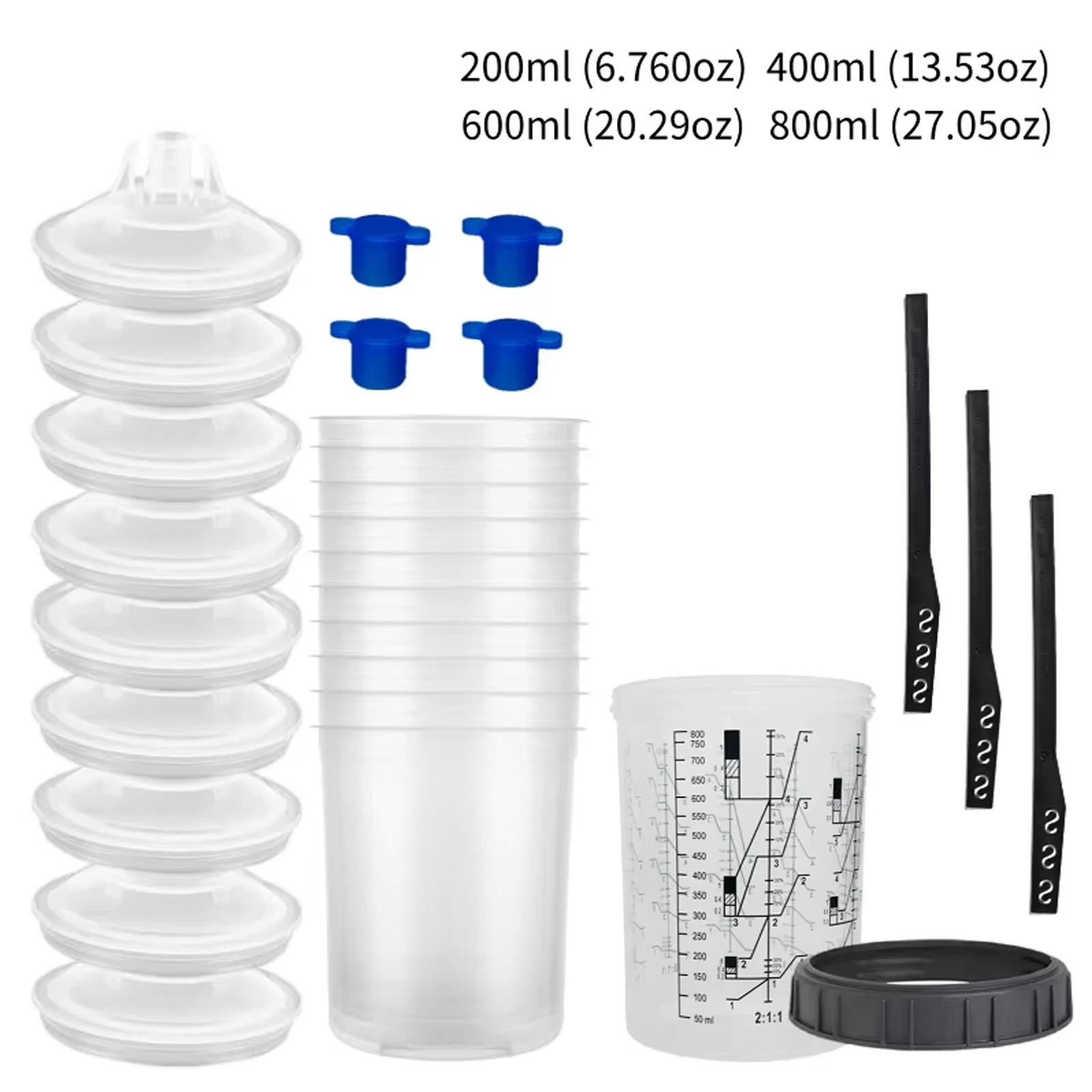 10/50pcs Spray Gun No-clean Pot Set, H/O Quick Cup 600ml(20.29oz) Disposable Paint Mixing Cup and Filter Lid System For Sprayer
10/50pcs Spray Gun No-clean Pot Set, H/O Quick Cup 600ml(20.29oz) Disposable Paint Mixing Cup and Filter Lid System For Sprayer