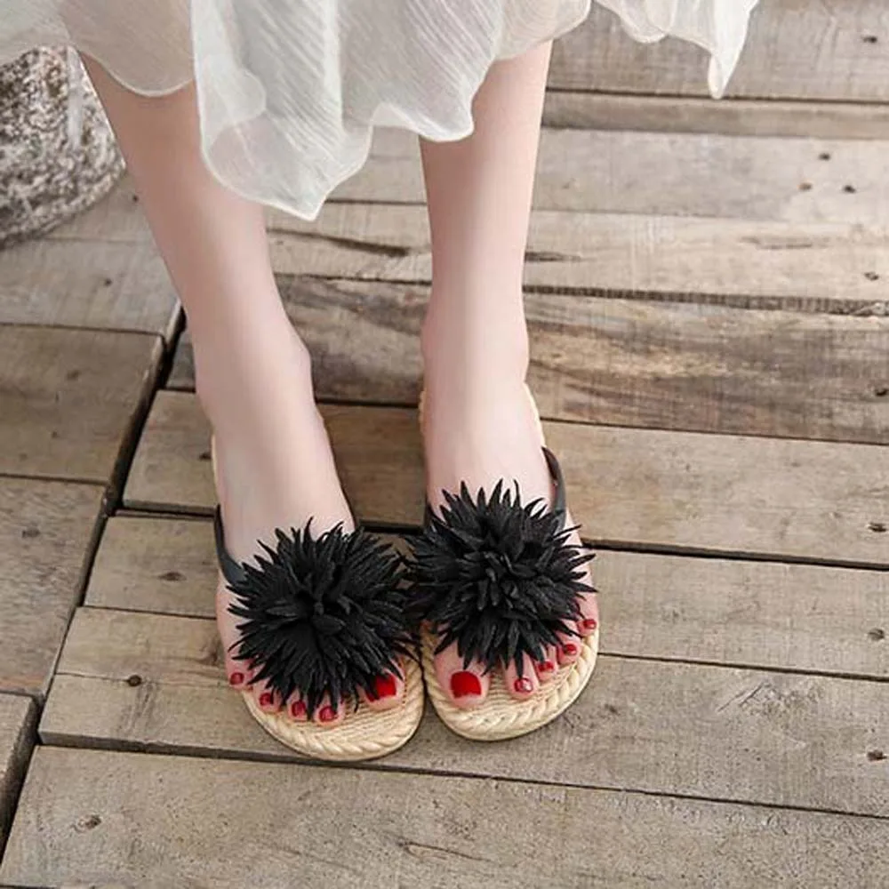 Cloth Flower Flip Flops Women Slippers Non-Slip Seaside Sandals PVC Rubber INS Vacation Beach Slippers Couple Gift
Cloth Flower Flip Flops Women Slippers Non-Slip Seaside Sandals PVC Rubber INS Vacation Beach Slippers Couple Gift