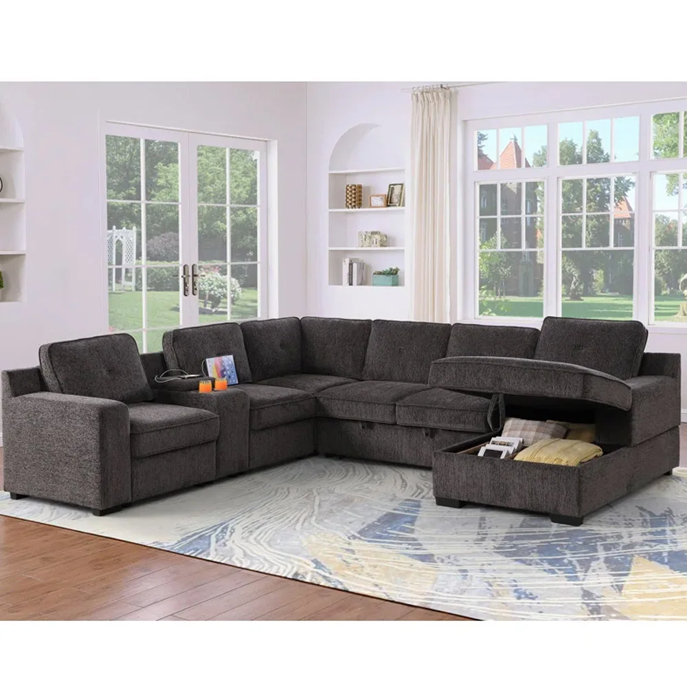 # Modular Pull Out Black Sofa Bed 7 Seater Black Sofa Set Furniture Modern Living Room Furniture Sofa Set for Wholesale
# Modular Pull Out Black Sofa Bed 7 Seater Black Sofa Set Furniture Modern Living Room Furniture Sofa Set for Wholesale