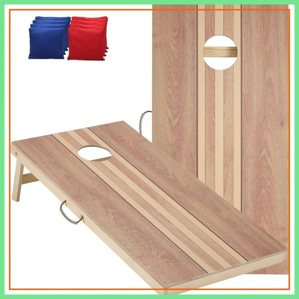 Regulation Size Cornhole Set with 8 Bean Bags, 4x2 ft Solid Wood Boards for Backyard Tailgate Games
Regulation Size Cornhole Set with 8 Bean Bags, 4x2 ft Solid Wood Boards for Backyard Tailgate Games