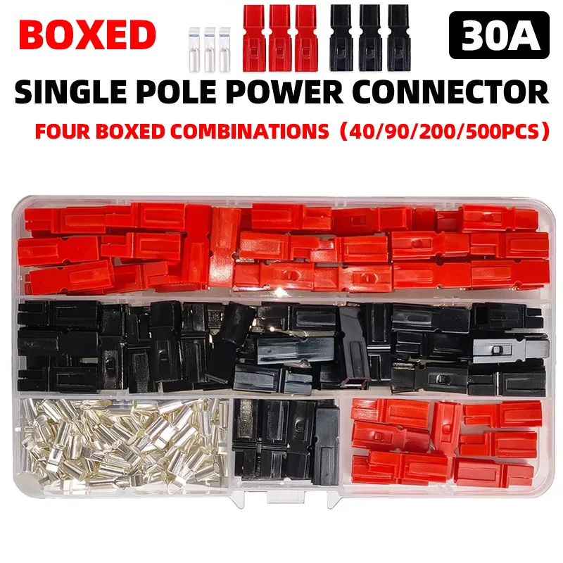 40/90/200/500 Pcs Anderson Single Pole 30A Plugs! High Current Connectors for Battery Forklifts and UPS,Modular Power Connectors
40/90/200/500 Pcs Anderson Single Pole 30A Plugs! High Current Connectors for Battery Forklifts and UPS,Modular Power Connectors
