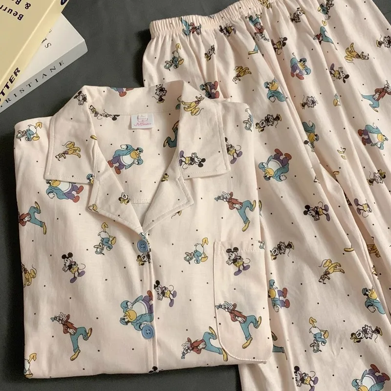 Spring and autumn pure cotton cartoon pajamas, Mickey cartoon loungewear set, Disney pure cotton loungewear two-piece set
Spring and autumn pure cotton cartoon pajamas, Mickey cartoon loungewear set, Disney pure cotton loungewear two-piece set