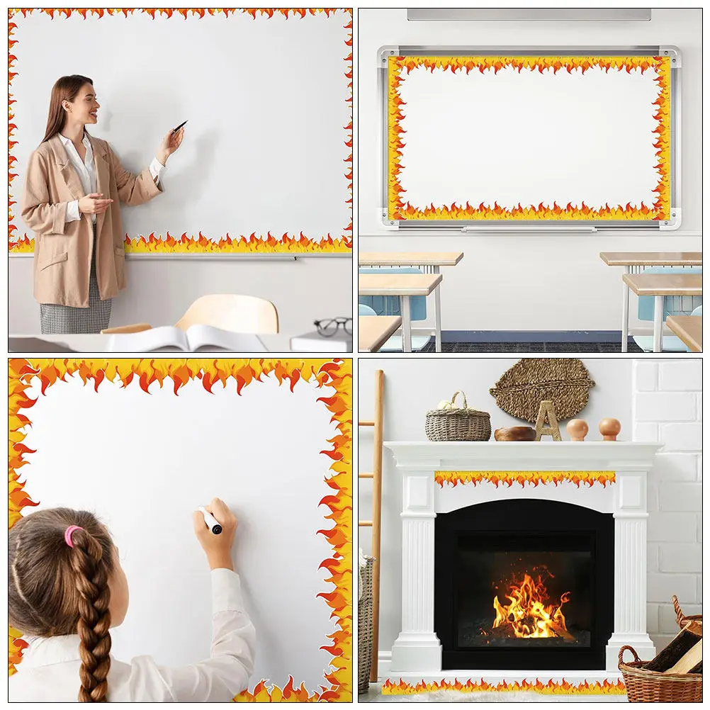 1 Roll Flame Border Sticker DIY Bulletin Board Trim Classroom Chalkboard Rolled Wall Decal Decoration for Classroom
1 Roll Flame Border Sticker DIY Bulletin Board Trim Classroom Chalkboard Rolled Wall Decal Decoration for Classroom