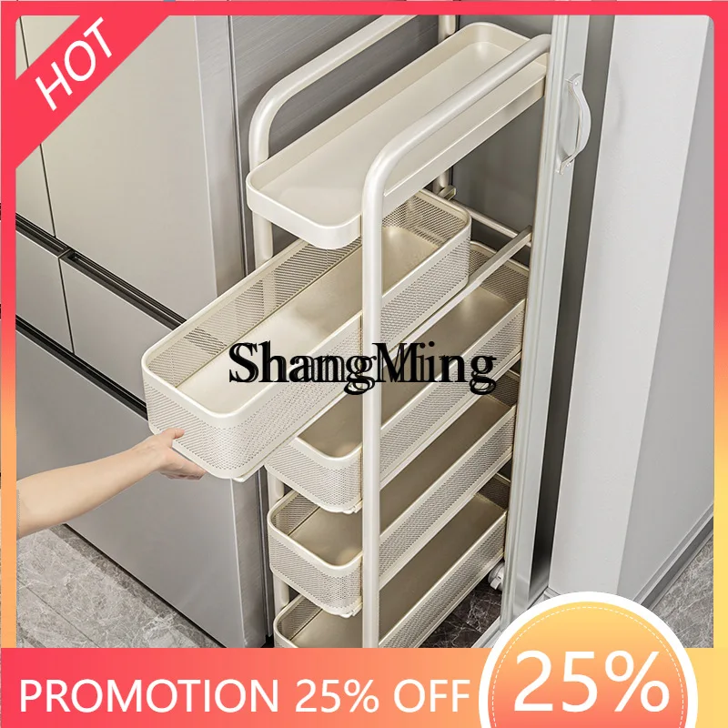 SM's new kitchen crevice multi-layer refrigerator side pull-out cabinet very narrow gap storage cabinet trolley
SM's new kitchen crevice multi-layer refrigerator side pull-out cabinet very narrow gap storage cabinet trolley