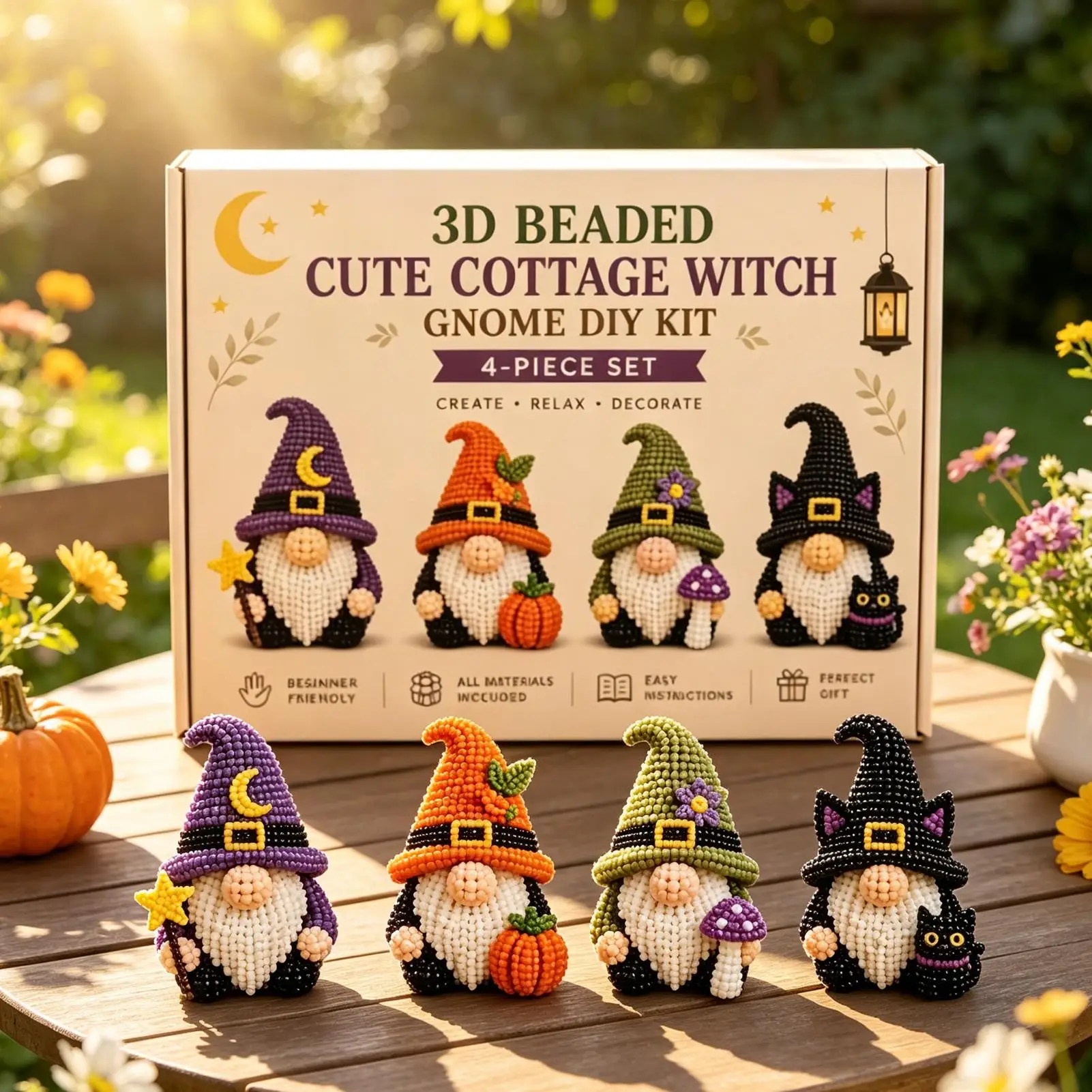 Beaded Gnome Kit Beginner-Friendly Mini Beaded Gnome Handmade Beadwork Set For Adults Teens Shelf Home Office Party Art Class
Beaded Gnome Kit Beginner-Friendly Mini Beaded Gnome Handmade Beadwork Set For Adults Teens Shelf Home Office Party Art Class
